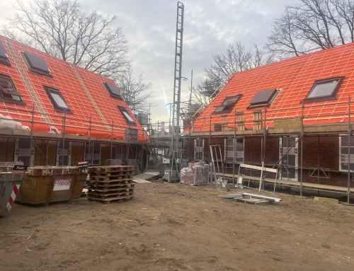 Het hoogste punt van de 15 woningen